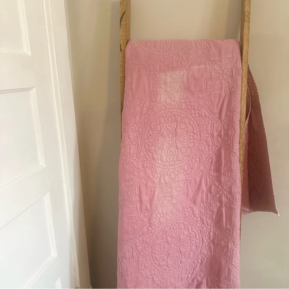 TWIN Lilac Lavender Pink Quilted Bedspread quilt blanket